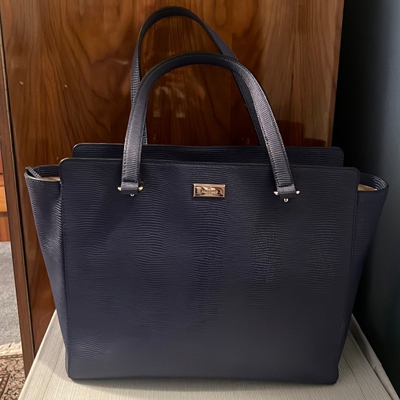 Kate Spade Purple/blue textured tote bag - Picture 1 of 14